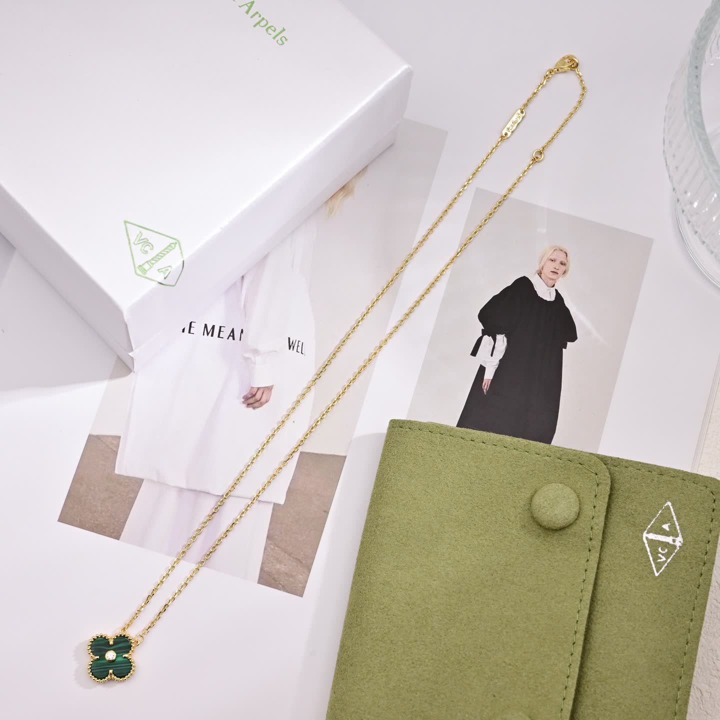 Van Cleef & Arpels Alhambra Gold Plated Enamel Clover Necklaces